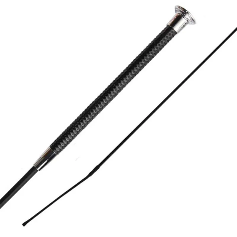 Woof Wear Diamond Dressage Whip in Black and Silver